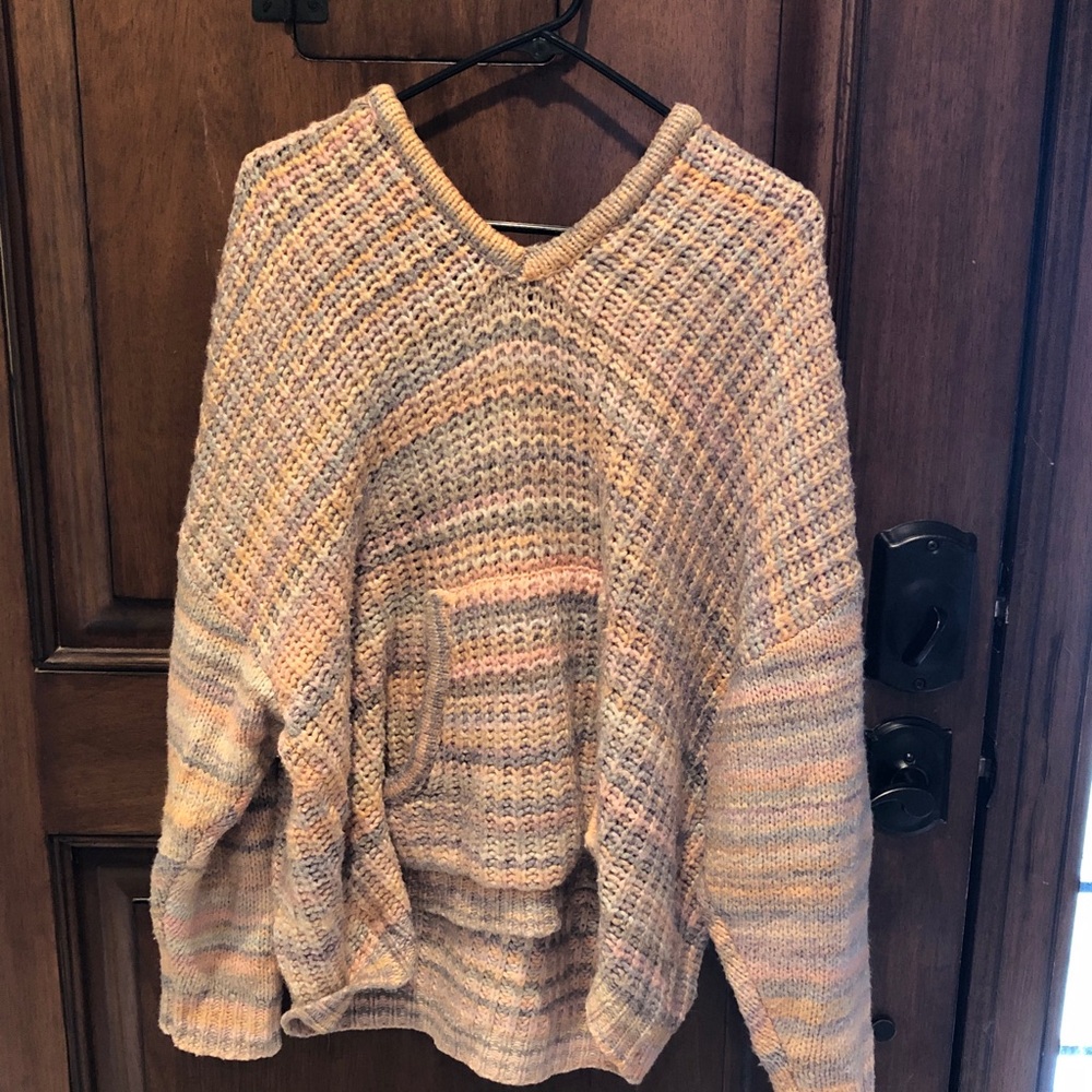 Aerie Pastel Knit V-Neck Sweater